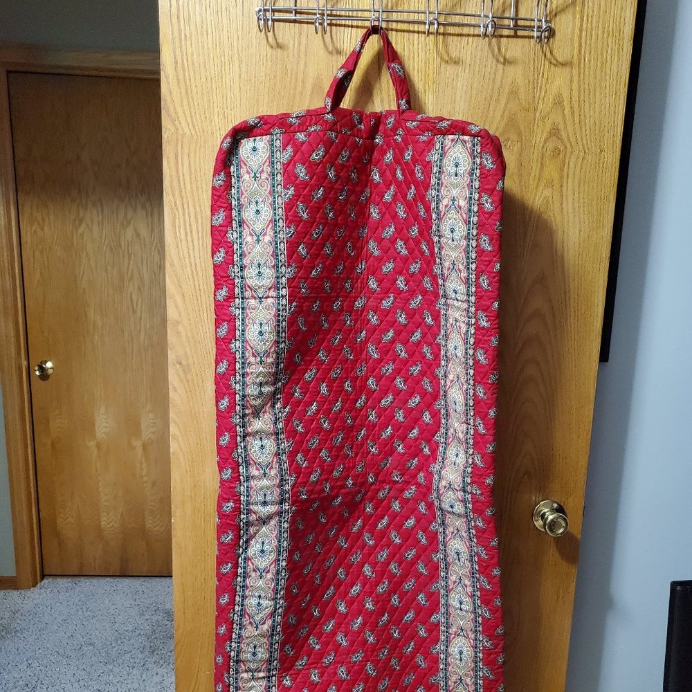 Vintage Vera Bradley 'Apple Red' Large Garment Travel Bag Retired Pattern